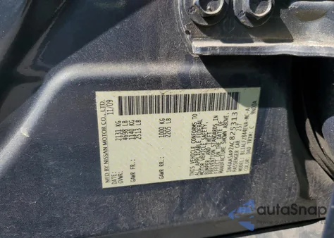 2010 Nissan Maxima S из США, поврежденный, VIN 1N4AA5AP2AC825313